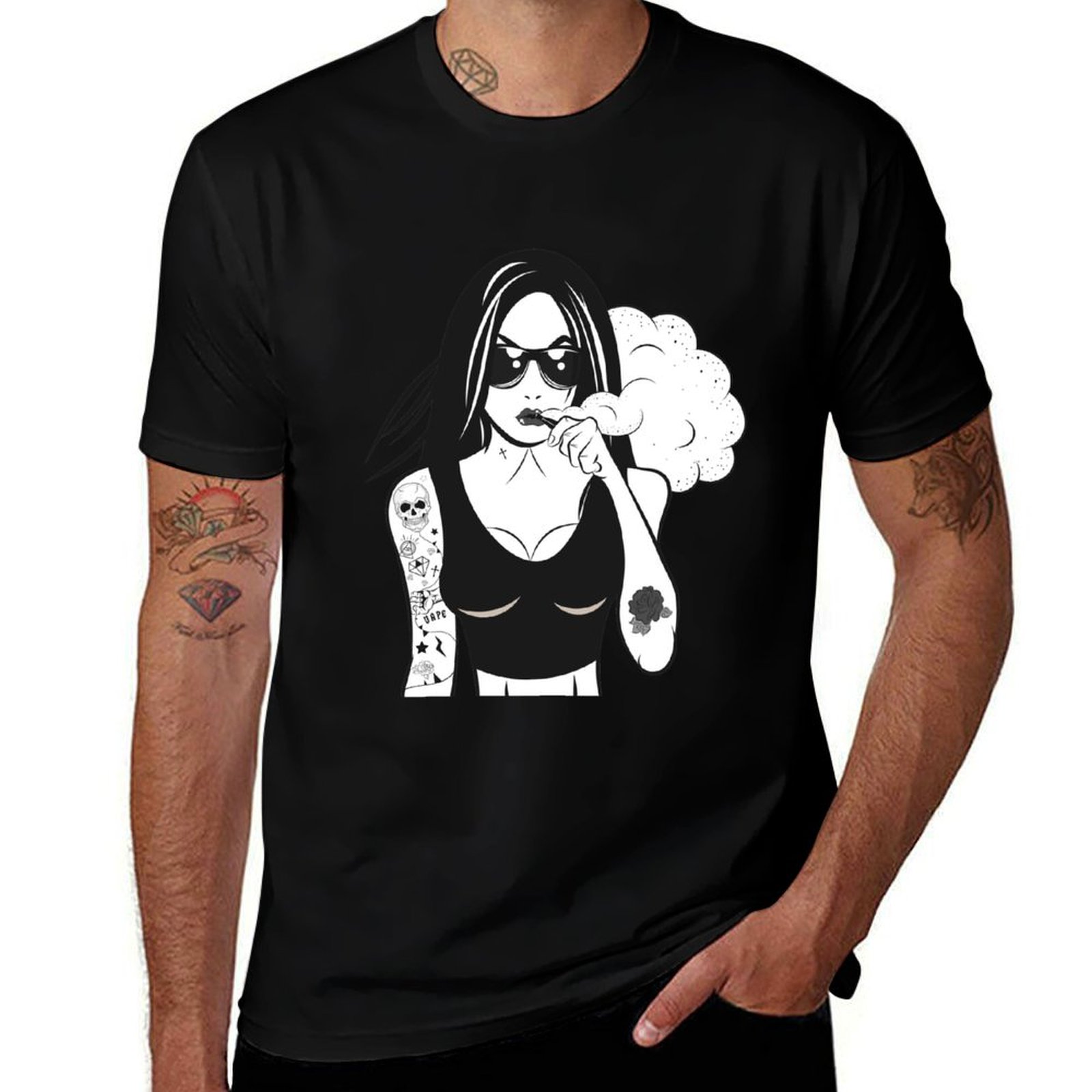 Quick Vape - Футболка Vape Girl, быстросохнущая, для путешествий
